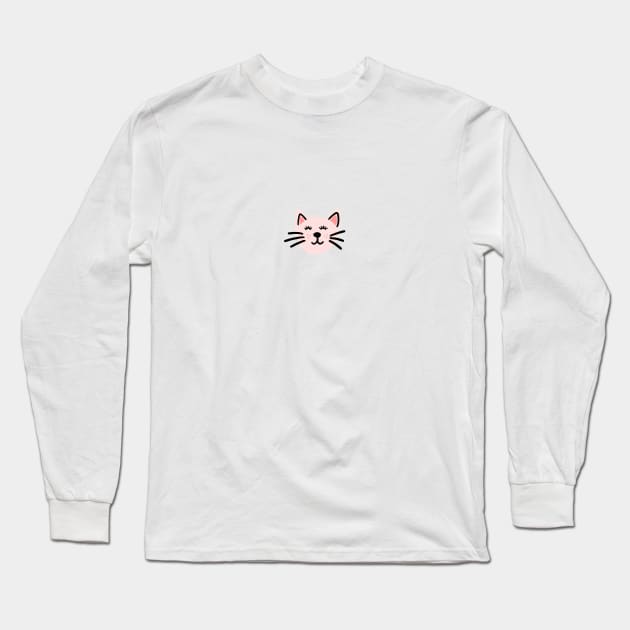 Cute cat illustration Long Sleeve T-Shirt by bigmomentsdesign